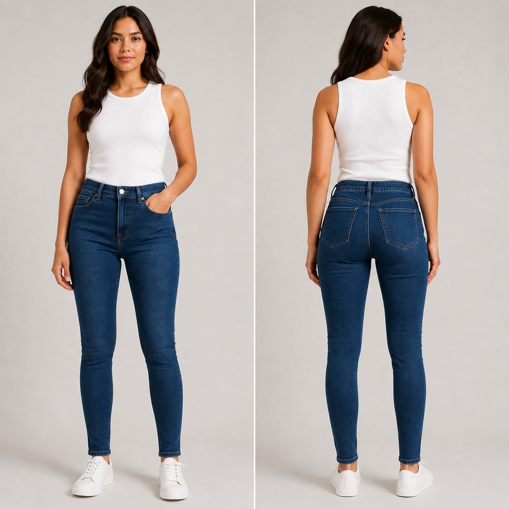 No‎ Boundaries Womens High Rise Skinny Jeans Medium Wash Blue Size 10